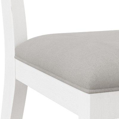 Clarion White Wood Upholstered Bar Height Stool