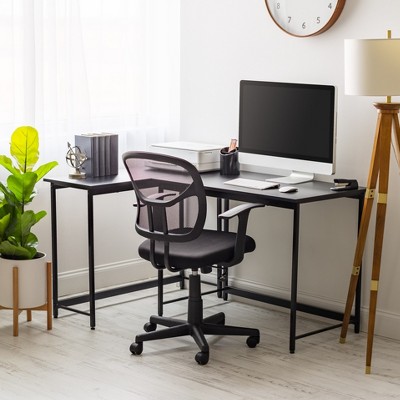 Black MDF and Metal 39" Gaming and Office Desk