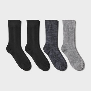 Women's Ultra Smooth Supersoft Fine Gauge Knit 4pk Crew Socks - Auden™ 4-10 - 1 of 3