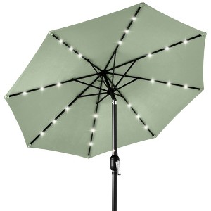 Best Choice Products 10ft Solar LED Lighted Patio Umbrella w/ Tilt Adjustment, UV-Resistant Fabric - 1 of 4