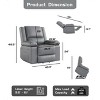 27" Wide Power Lift Recliner Chair for Elderly, Faux Leather w/ Heat, Massage & Adjustable Back and Legs, for Seniors or Mobility Impaired - 3 of 4
