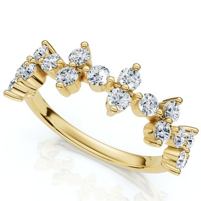 Pompeii3 1/2Ct Round Diamond Wedding Ring Stackable Wedding Band 14k Gold Lab Created