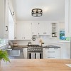 LNC Vine 3-Lights 12.6-in Matte Black and Grayish White  LED Flush Mount Lights - 4 of 4