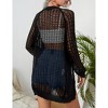 Women Crochet Lightweight Cardigan Cover Up Open Front Long Sleeve Summer Cardigans - 4 of 4