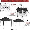 10x10 Pop Up Camping Tent,  Pop Up Canopy Tent, Tarp Beach Tent w/ 4 Sandbags, Waterproof Sun Shelter Gazebo for Party, Camping, Commercial Events - 4 of 4