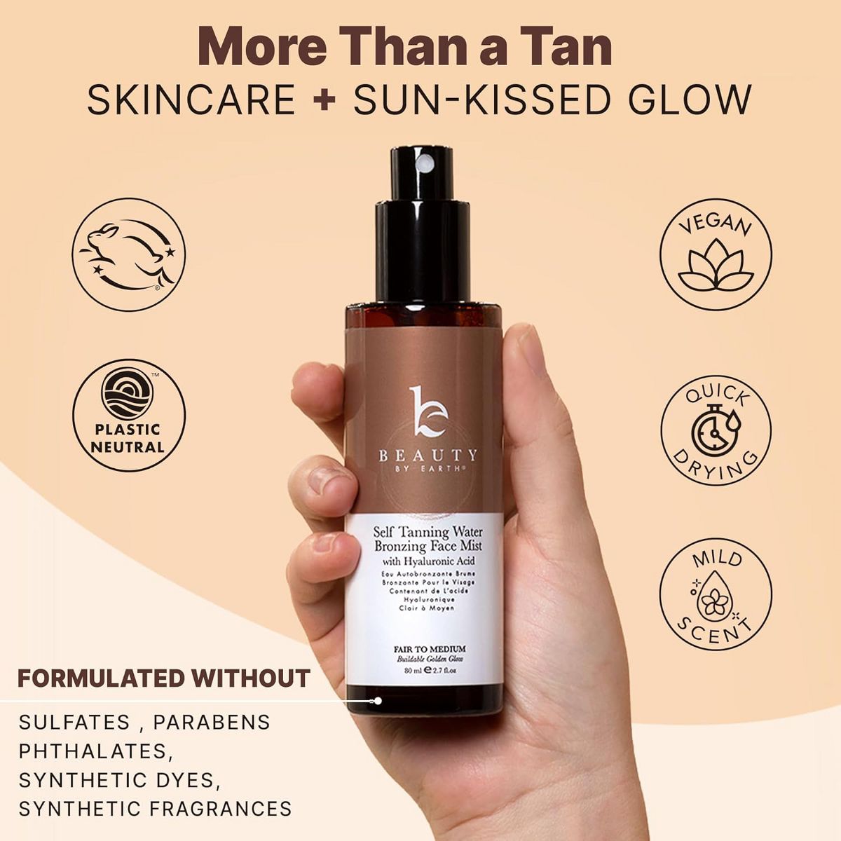 Beauty by Earth Self Tanner Face Mist - thumbnail 4