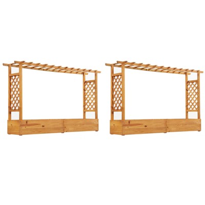 Costway 1/2 PCS 45” Raised Garden Bed with Trellis with Hanging Roof, 2 Side Trellises for Flower