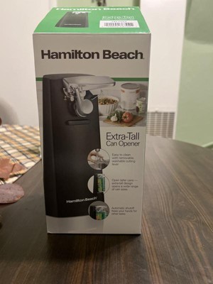 Hamilton Beach Extra-Tall Electric Automatic Can Opener, Black - 76702 —  Beach Camera