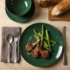 Gibson Home Simple Essential (Service for 4) Plates and Bowls Porcelain Solid Color Dishes Ceramic Dinnerware Set - Hunter Green - 4 of 4