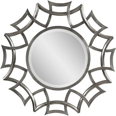 Orlando 40" Round Silver Transitional Wall Mirror