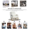 Airsurfer 27.5 "W Modern Accent High Back Living Room Casual Armchair Rocker with One Lumbar Pillow, Two Side Pockets,Teddy White (Ivory) - 3 of 4