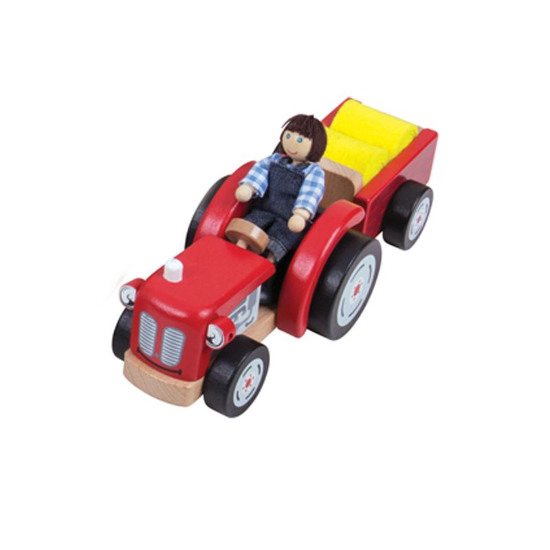Bigjigs Tractor and Trailer Playset, 2 of 4