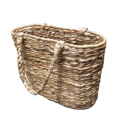 D-Art Collection Wicker Magazine Basket with straps