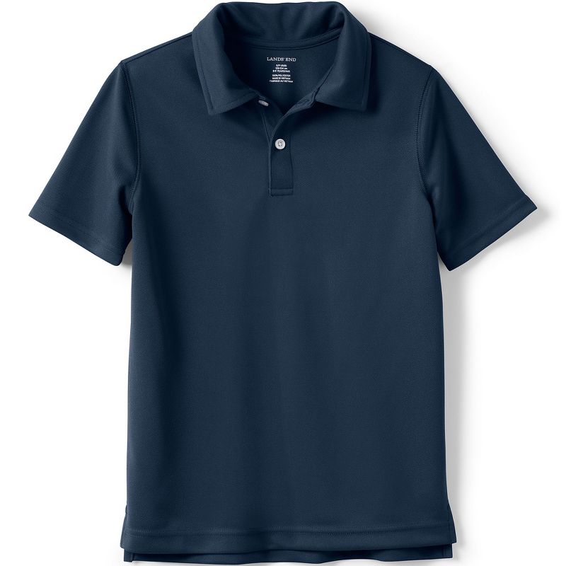 Lands' End Kids Short Sleeve Poly Pique Polo Shirt, 1 of 4