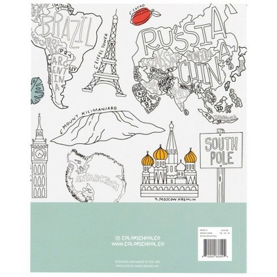 Color School World Exploration Coloring Book, 44 Pages, 10"x8"
