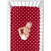 Sweet Jojo Designs Girl Baby Fitted Crib Sheet Little Ladybug Red White - image 3 of 4