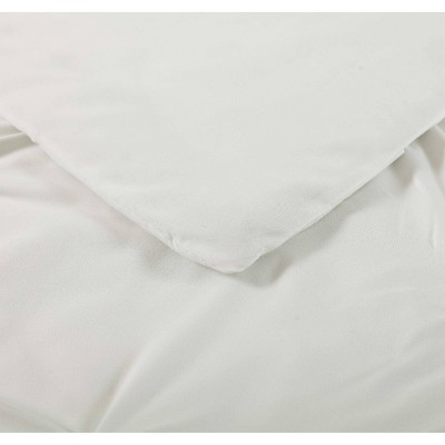 Ivory Pintuck Full/Queen Microfiber Duvet Cover Set with Shams