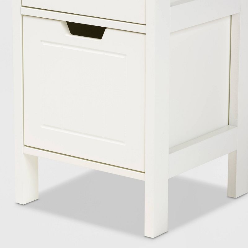 Reuben 2 Drawer Wood Storage Cabinet White - Baxton Studio, 6 of 9