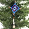 Cody Foster 8.0 Inch God's Eye W/Bead & Feather Mexico Wooden Cross Tree Ornaments - 2 of 3