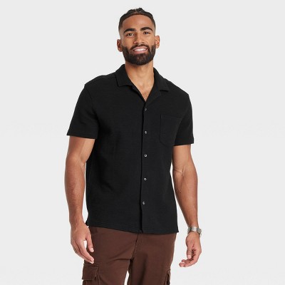 Men's Short Sleeve Knit Button-Down Shirt - Goodfellow & Co™