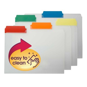 Smead Poly File Folder, Colored 1/3-Cut Tab, Letter Size, Assorted Colors, 25 per Box (10530) - 1 of 2