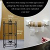 Angel Sar Toilet Paper Holder Stand, Black Stainless Steel Floor Stand with Storage Shelf, Rustproof Tissue Roll Holder for Bathroom - 3 of 4