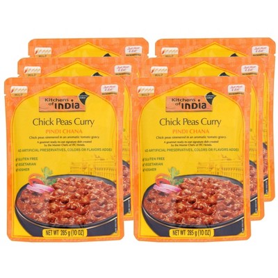 Kitchens of India Pindi Chana Chickpeas Curry - Case of 6/10 oz