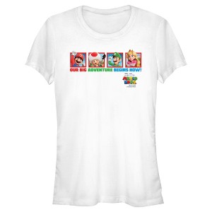 Juniors Womens The Super Mario Bros. Movie Our Big Adventure Begins Now T-Shirt - 1 of 4