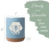 Elanze Designs Bee Honeycomb Flowers Arrangement Hive Ceramic Cork Bottom Sky Blue Large Capacity Utensil Holder Crock for Countertop Storage, Stylish - 2 of 4