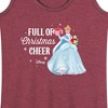 Women's - Disney - Full Of Christmas Cheer Cinderella Graphic Racerback Tank - 2 of 4