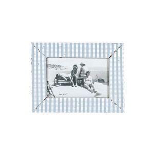 4x6 Inch Blue Plaid Picture Frame Wood, MDF & Glass by Foreside Home & Garden - 1 of 4