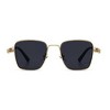 Anna-Kaci Unisex Geometric Square Sunglasses with Metal Frame and Industrial Side Bar Detailing - 3 of 3