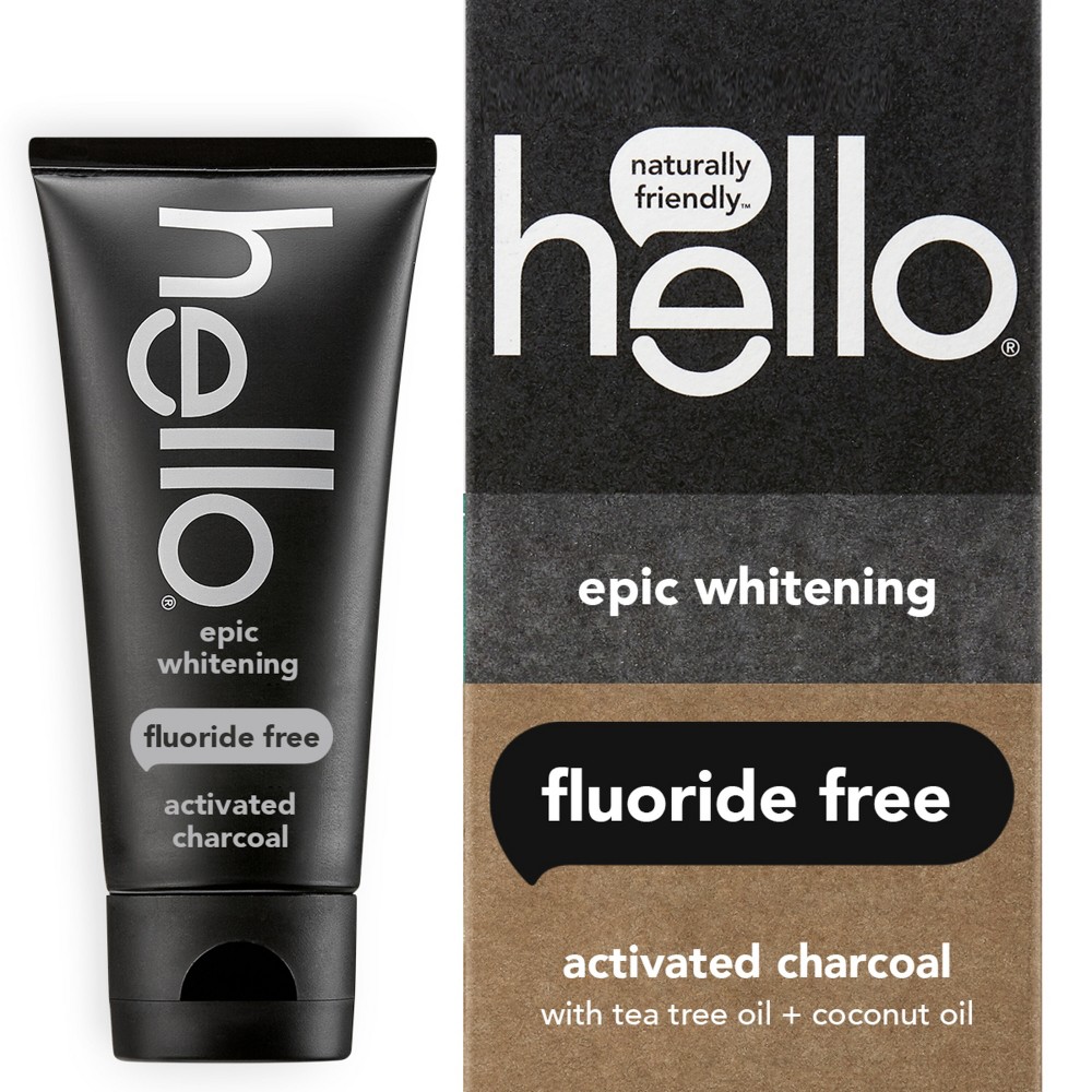 Photos - Toothpaste / Mouthwash hello Activated Charcoal Whitening Toothpaste - 4oz