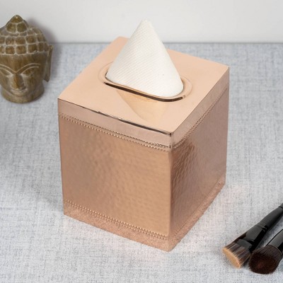 Hudson Copper Stainless Steel Boutique Tissue Box Cover