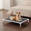 VEVOR Elevated Dog Bed for Large Dogs, Portable Raised Dog Cot with Aluminum Tube Metal Frame and Breathable Textilene Mesh, L, Gray - 2 of 4
