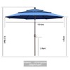 Aoodor 10 ft Patio Umbrella, Outdoor Table Umbrella, Market Umbrella with 3 Tier - 3 of 4