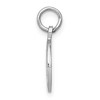 Black Bow Jewelry 14k White Gold Graduation Disc Charm or Pendant, 11mm - 2 of 4