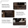 Farmhouse Makeup Vanity Tables with Sliding Lighted HD mirror, Vanity Desk with Glass Tabletop for Bedroom, Stool Included - 4 of 4