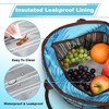 Tirrinia Large Insulated Lunch Tote Bag for Women, Cute Waterproof Leakproof Cooler Bag for Work, Adult Shopping Grocery Bags for Frozen Food - 3 of 4