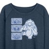 Women's - Disney - Lilo & Stitch Lightweight French Terry Wide Neck Long Sleeve Shirt - 2 of 4