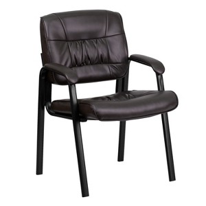 Side Chair Leather Brown - Riverstone Furniture Collection