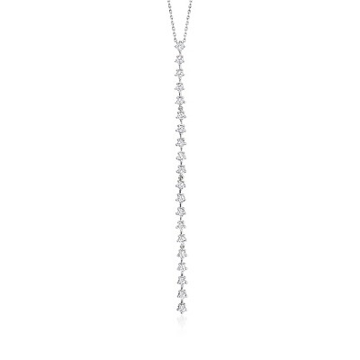 Ross-Simons 1.00 ct. t.w. Diamond Y-Necklace in Sterling Silver Size 18