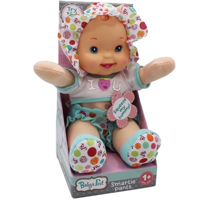 Goldberger Doll Baby's First Smartie Pants Doll with Raspberry White T-Shirt