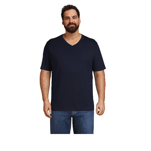 Lands' End Men's Big Super-t Short Sleeve V-neck T-shirt - 4x Big ...