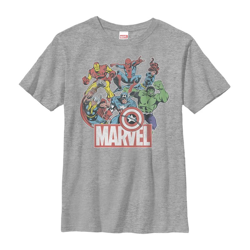 Boy's Marvel Classic Hero Collage T-Shirt, 1 of 5