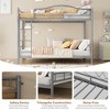 Bunk Bed Twin over Twin, Metal Bunk Bed with Safety Guardrail & Ladder, 400 LBS Weight Capacity, Space-Saving, No Box Spring Needed, Easy Assembly - 2 of 4