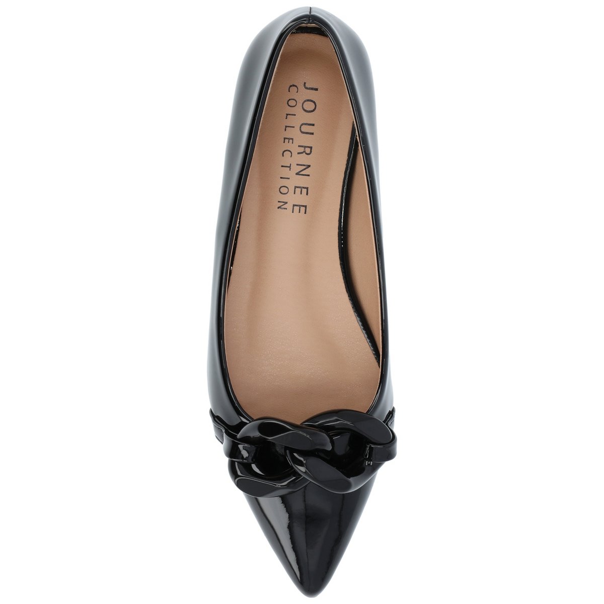 Обувь Journee Collection Women's Clareene Slip On Pointed Toe Ballet Flats Black 8 — фото 4