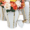 Gulches Decorative Vase - 18.5" White & Gold Accent Ginger Jar for Elegant Interiors - 2 of 4