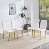 NicBex Modern Set of 4 Dining Chairs with Silver/Gold Mirrored Metal Legs,Thick Upholstered Kitchen Chairs,Living Room Chairs - 3 of 4