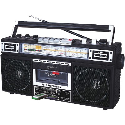 Supersonic® Retro 4-band Radio And Cassette Player With Bluetooth® (black).  : Target